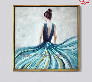 Girl Handpainted Abstract Canvas Oil Paintings Modern Wall Picture Wall Paiting For Living Room Home Decoration