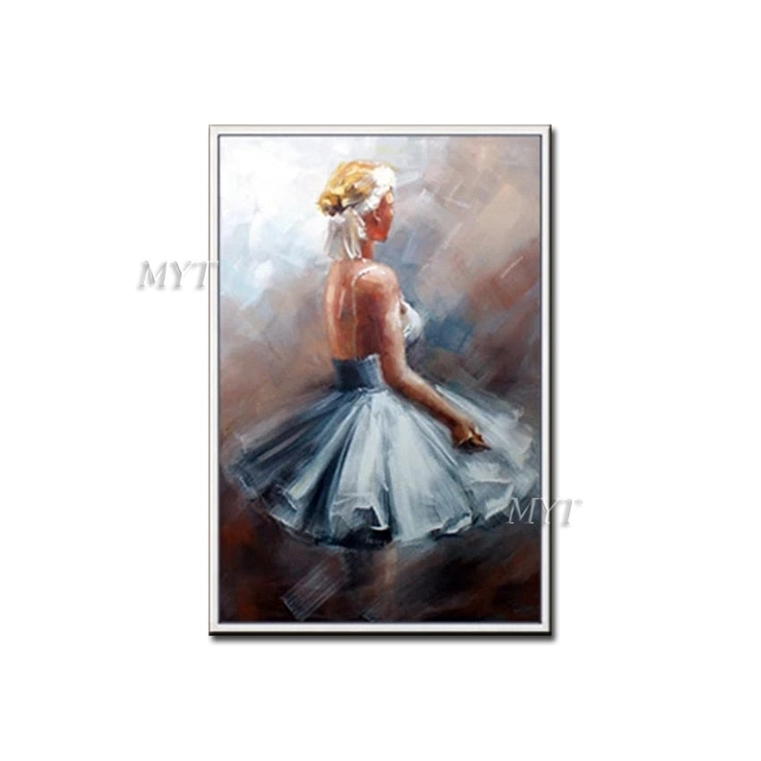 Girl Handpainted Abstract Canvas Oil Paintings Modern Wall Picture Wall Paiting For Living Room Home Decoration