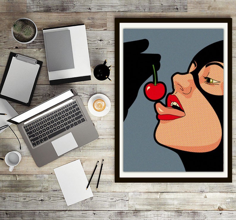 Hand painted populart art on canvas paiting cartoon for children's room wall decoration