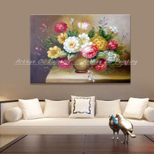 Load image into Gallery viewer, Hand Painted Flowers Paitings On Canvas Modern Abstract Pop Art Popter Wall Painting For Living Room Home Decoration Gift