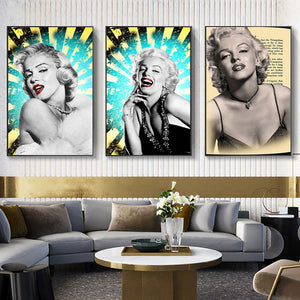 Sexy Lady Women Posters Marilyn Monroe  Picture  Canvas Painting Oil Paiting Poster Modern Wall Art in Livingroom Home Decor