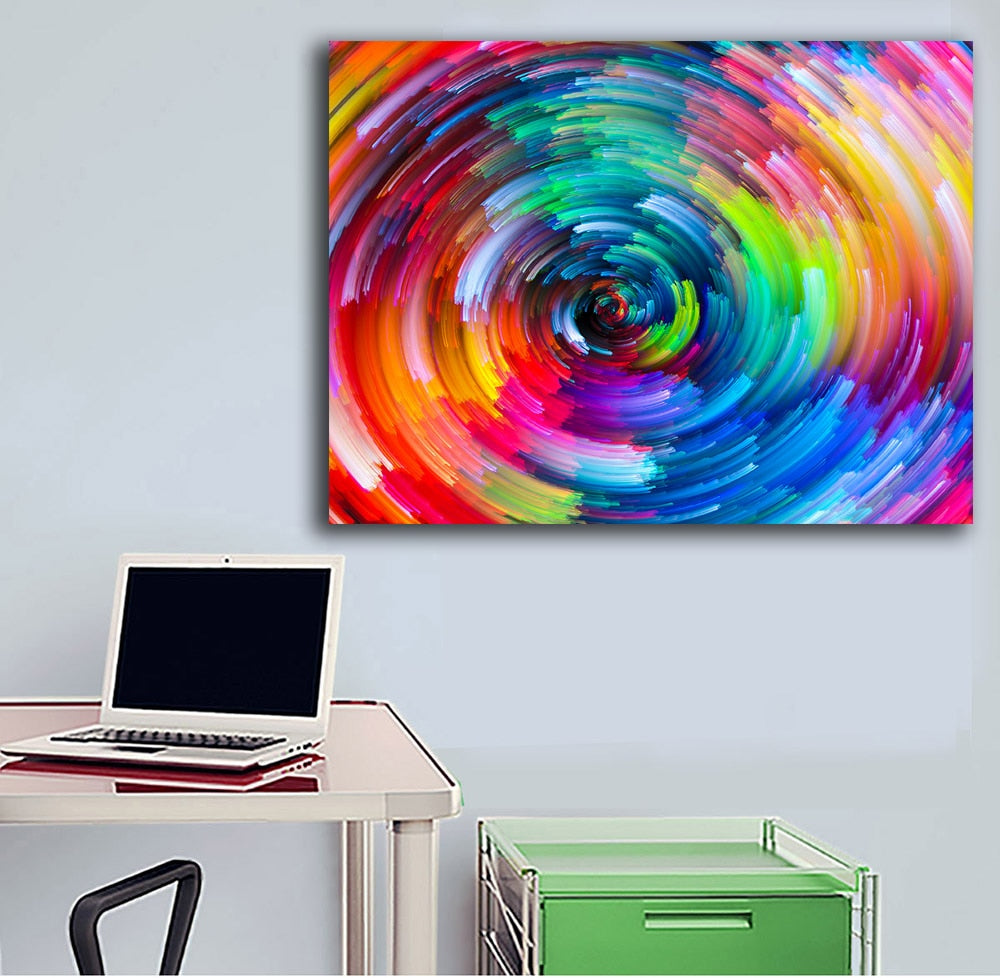 Fashion Oil Painting 5-(5) Colored line clouds Paiting Home Decor On Canvas Modern Wall Art Canvas Print Poster Canvas Painting