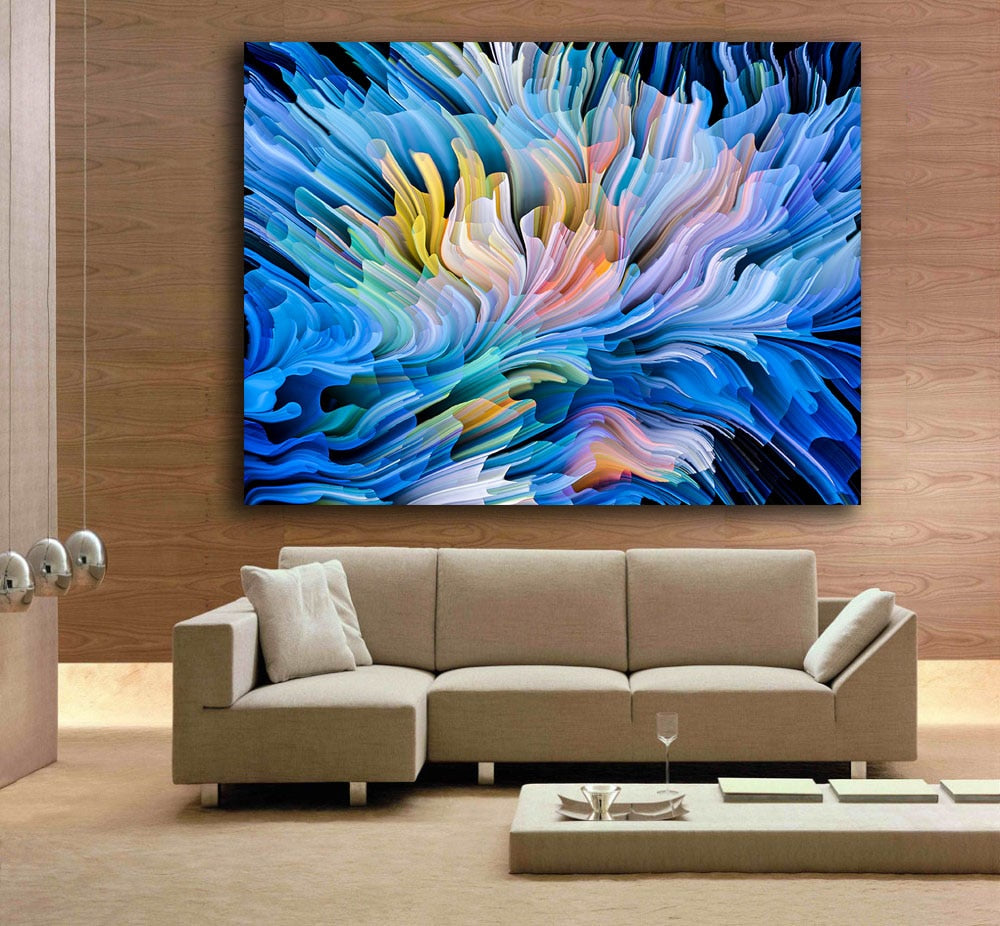 Fashion Oil Painting 5-(10) Colored line clouds Paiting Home Decor On Canvas Modern Wall Art Canvas Print Poster Canvas Painting