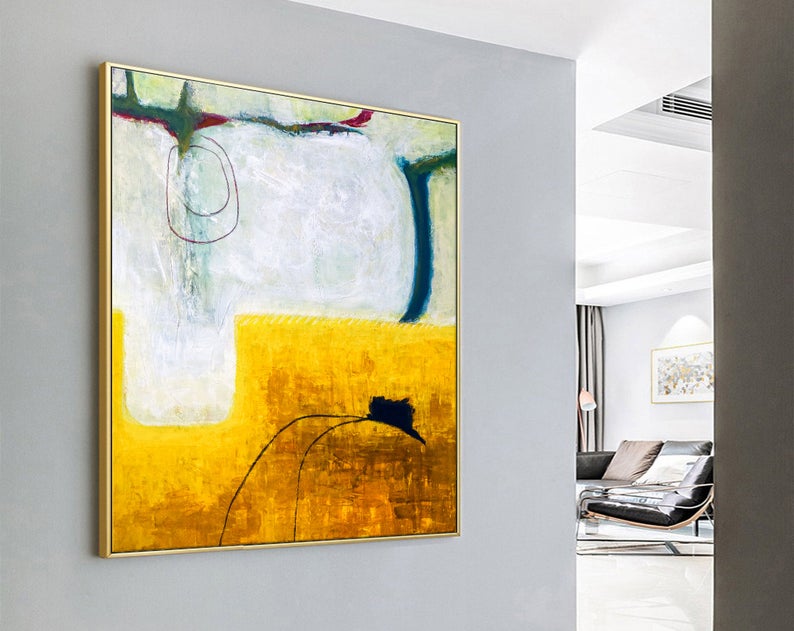 Abstract Painting Original Large Acrylic Canvas Wall Art Expressionism Minimal Modern Painting Wall Art On Canvas The Fourth