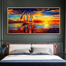 Load image into Gallery viewer, Abstract Scenery Hand Painted Oil Painting On Canvas Handmade Wall Art Living Room Bedroom Large Size Decoracion Salon Mural Hot