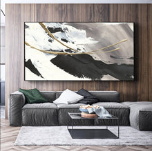 Load image into Gallery viewer, Paintings Hand painted Modern black and white Abstract canvas Oil Paintings home Decoration Abstract Oil Painting wall picture L