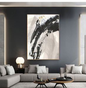 Paintings Hand painted Modern black and white Abstract canvas Oil Paintings home Decoration Abstract Oil Painting wall picture L