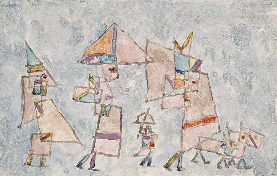 High quality Oil painting Canvas Reproductions Promenade in the Orient (1932) by Paul Klee  Painting hand painted