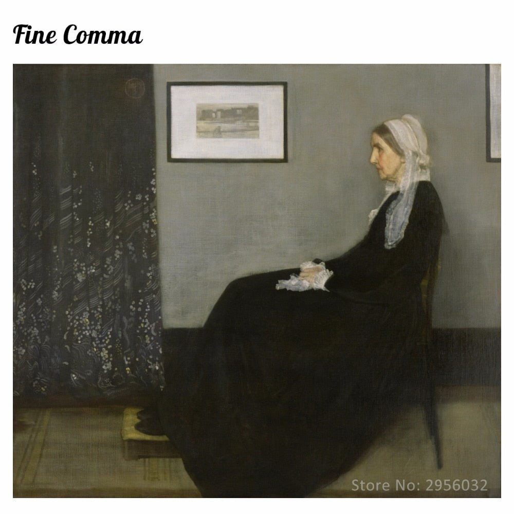 Whistler's Mother Arrangement in Grey and Black No.1 James McNeill Whistler Hand painted Oil Painting Reproduction Replica Copy