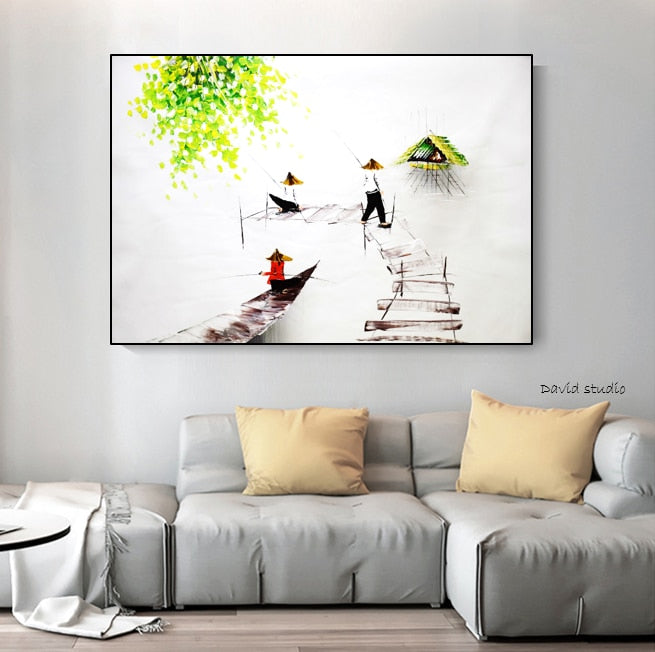 Famous Paintings Vietnam Art wall Paintings for Home Decor idea Oil Painting For Living Room