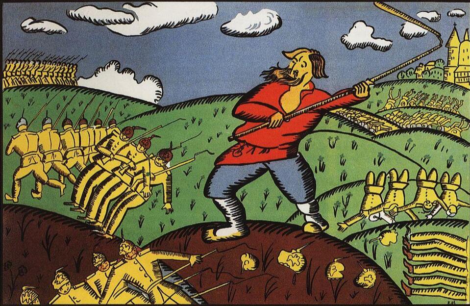 High quality Oil painting Canvas Reproductions What a Crash (1914) By Kazimir Malevich hand painted