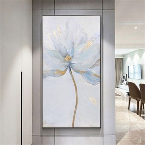 New product hot sale snow mountain flower color canvas oil painting handmade home wall decoration canvas art painting art home