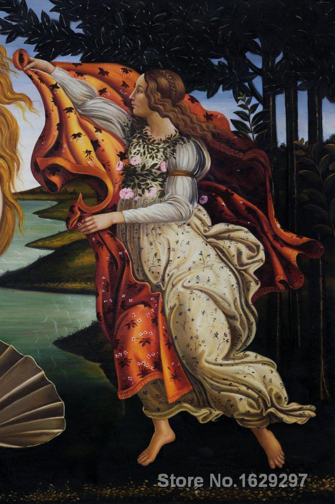 oil Painting for kids room Birth of Venus (right panel) by Sandro Botticelli Hand painted High quality