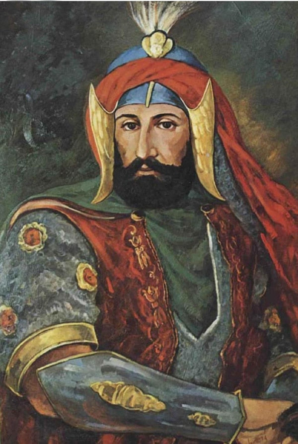 100% hand painted oil painting -- 17th the Sultan of the Ottoman Turkey Empire  Murad IV portrait painting on canvas