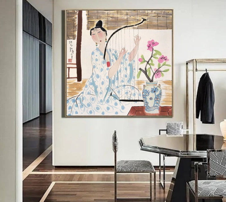 Oil Painting Art Special Folk Art Style Good For Wall Decoration