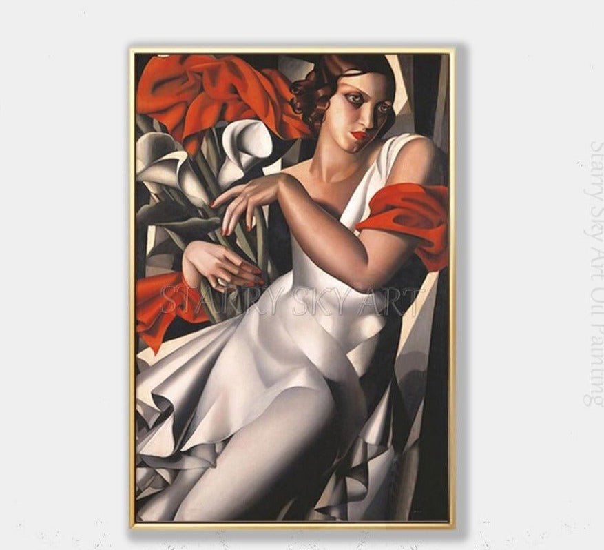 Artist Hand-painted High Quality Pop Fine Art Figure Oil Painting on Canvas Reproduce Lady Portrait Oil Painting for Wall Decor