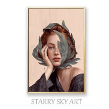 Load image into Gallery viewer, Skilled Artist Pure Hand-painted Fine Art Beauty Girls Portrait Oil Painting on Canvas Fashion Wall Art Girl Figure Oil Painting