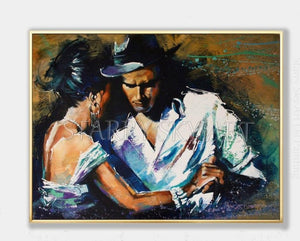 Excellent Artist Hand-painted High Quality Argentina Dancer Oil Painting on Canvas Abstract Modern Dancer Argentina Oil Painting