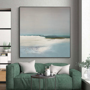 oil painting on canvas handmade modern oilpainting decoration abstract painting background mural Gray tone horizon landscape art