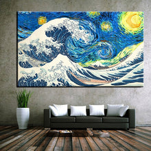 Load image into Gallery viewer, 100% Hand Painted Oil Paintings Van Gogh Starry Night Abstract Landscape Canvas Famous Classic Wall Art Decorative Modern Living