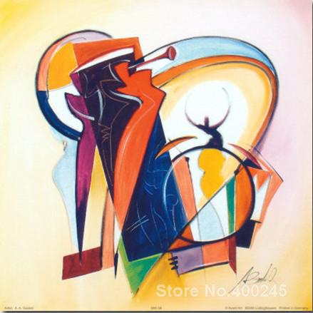 Modern Art Painting Trumpet Solo oil on canvas High quality Handmade