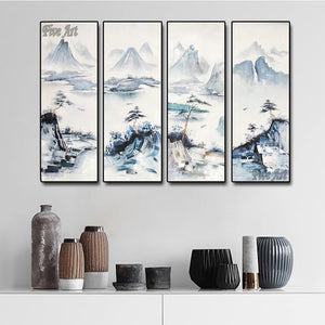Real Picture China Landscaple Oil Paintings Unframe Modern Landscape Painting For Living Room Fashion Bar Pub Wall Art Decor