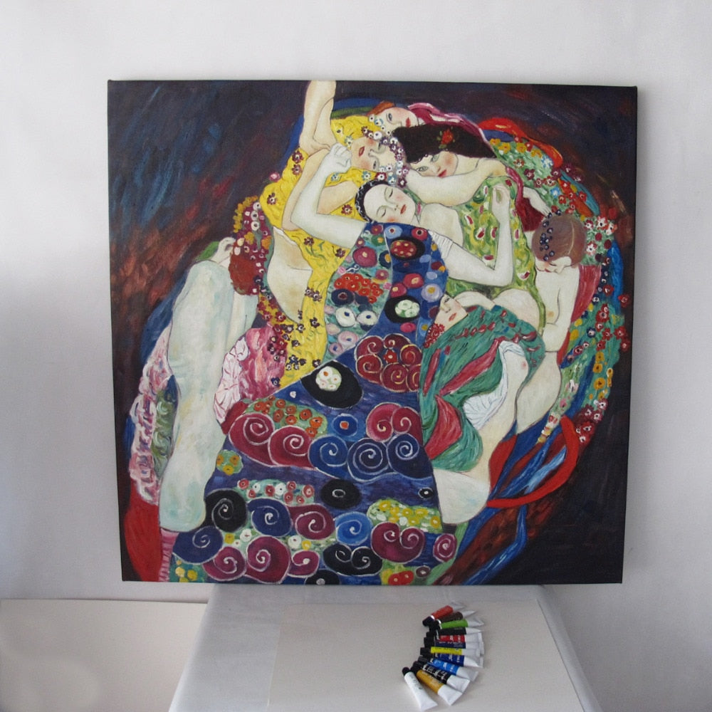 Modern oil painting  Maiden by Gustav Klimtwall famous canvas art beautiful oil painting for living room