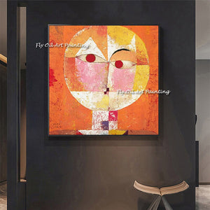 Paul Klee Famous Painting Paint Handmade Oil Painting Paul Klee Senecio Abstract Face Canvas Painting Wall Art Decor