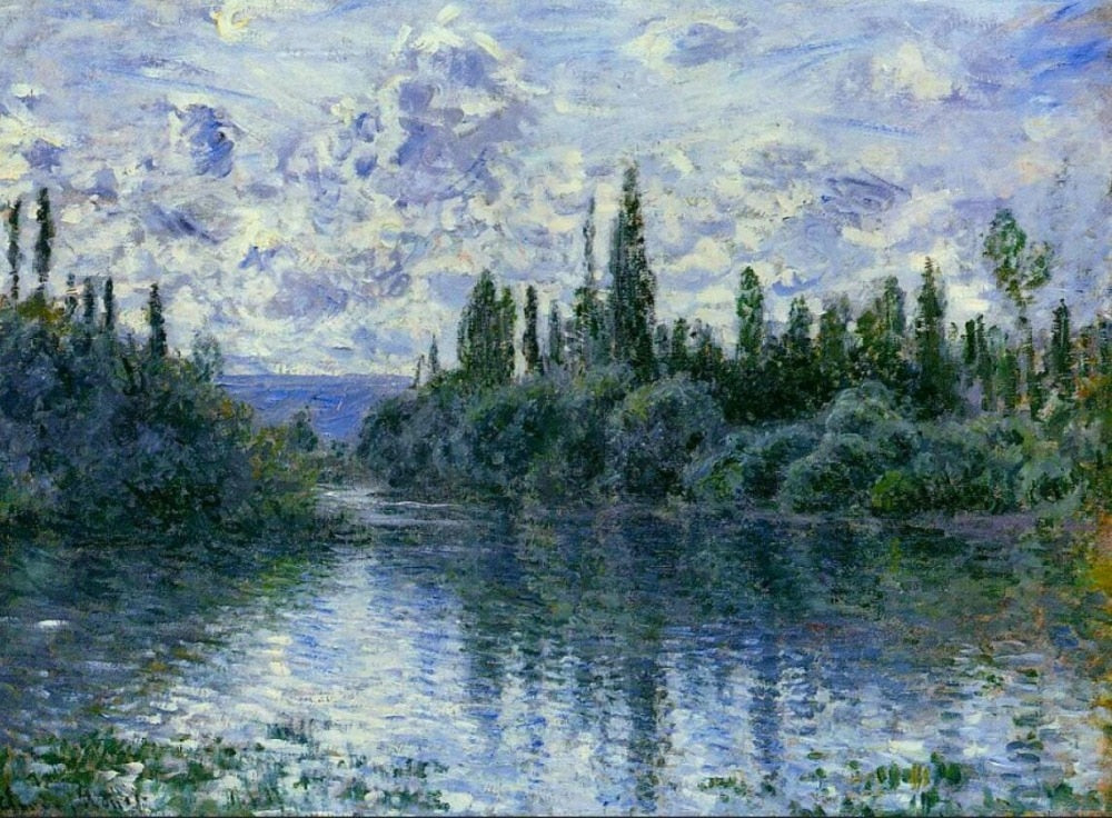 High quality Oil painting Canvas Reproductions Arm of the Seine near Vetheuil (1878) By Claude Monet hand painted