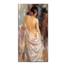 Load image into Gallery viewer, Characters original  nude 100% hand-painted art large oil painting by the red girl naked to show the charm of female art