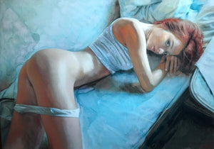 100% Handpainted  OIL PAINTING CANVAS MARILYN MONROE PORTRAIT