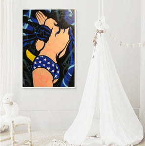 Janpanese Painter Nara Yoshitomo Cartoon Oil Painting Hand Made On Canvas Graffiti Art Oil Painting For Kids Wall Decoration