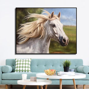 100% Hand Painted Realistic Horsehead Art Oil Painting On Canvas Wall Art Frameless Picture Decoration For Live Room Home Decor