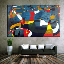 Load image into Gallery viewer, 100% Hand Painted Picasso Swim Around Abstract Oil Painting Abstract Wall Art For Living Room Modern Decor Famous Artworks
