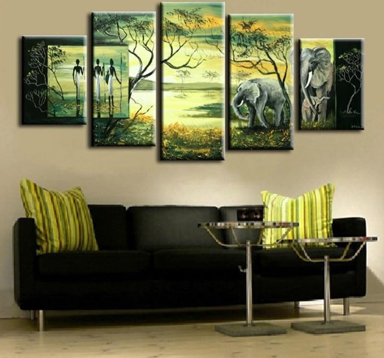 Dreaming Life 5pcs Oil Painting 100% Handmade Modern Landscape Oil Painting On Canvas Wall Art Gift ,Top Home Decoration Z014