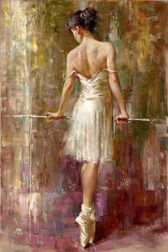 100% HAND PAINTED Oil painting young girl in white dress reading a novel in summer Hand painted