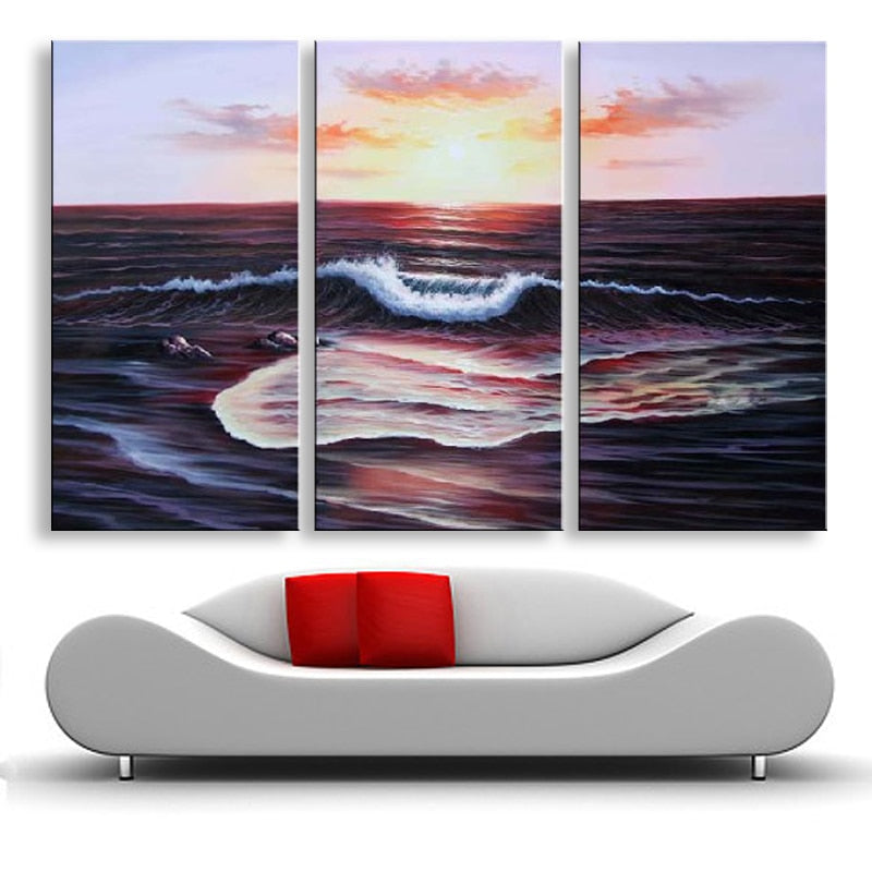 handmade oil painting on canvas modern 100%  Best Art Seascape oil painting original directly from artist