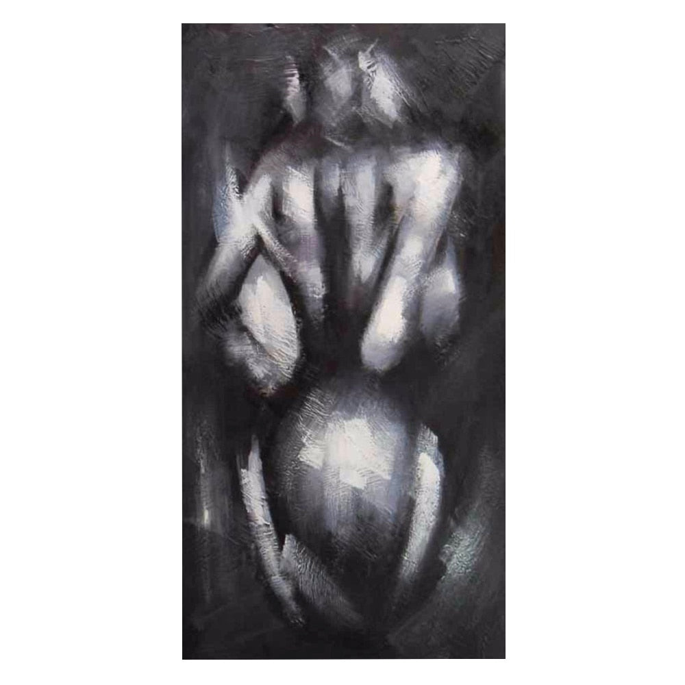 3D Sexy Nude WomenBackside Portrait Abstract Oil Painting Make Love Handmade on Canvas Home Decor Picture Unframed