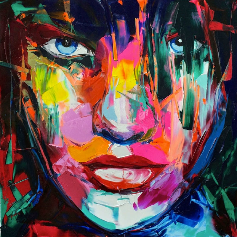 Embelish Francoise Nielly Knife Oil Painting Handmade On Canvas Home Decor Figure Wall Pictures Colorful Face Portrait Artworks