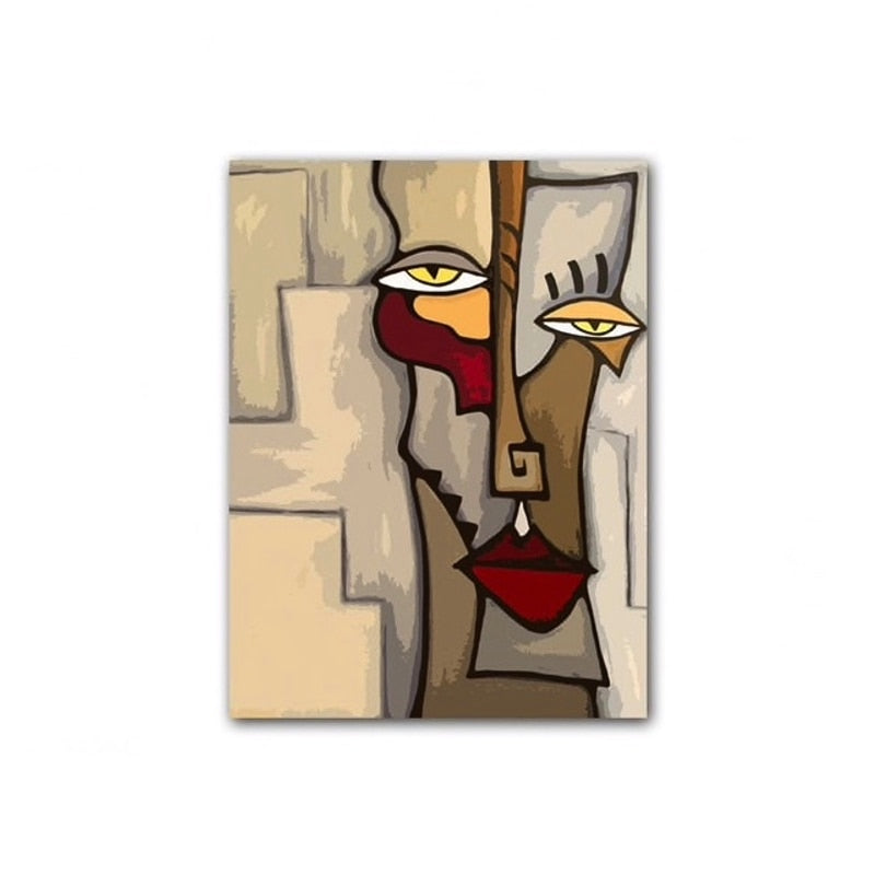 Picasso Abstract Figures Poster Blending In Face Wall Art Picture Handmade Canvas Painting Living Room Decoration Home Decor