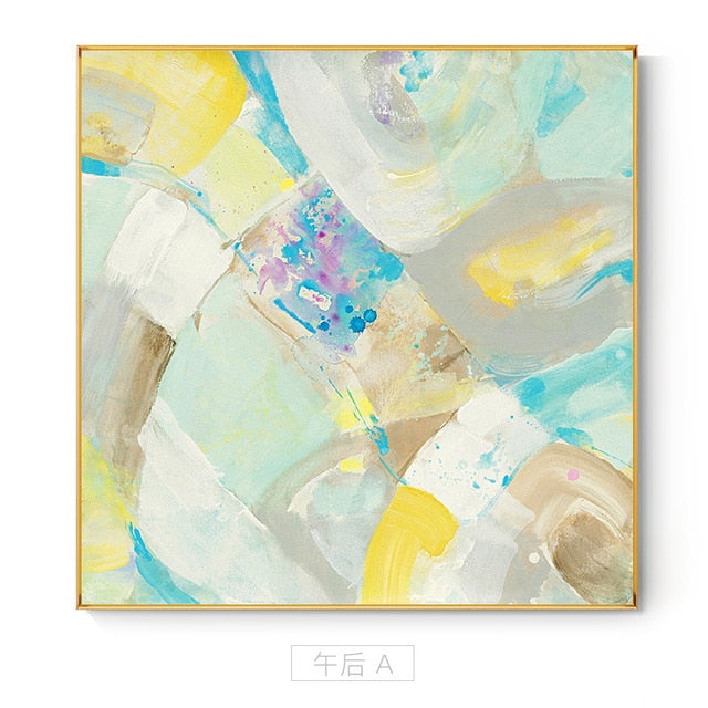 Color Abstract Splash Canvas Handmade Oil Paintings Modern Wall Art Pictures For Living Room Bedroom Dinning Room Aisle Studio