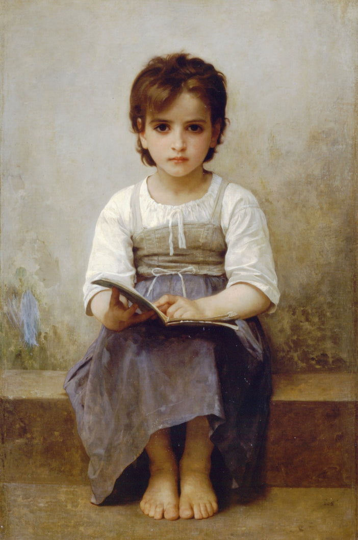 Handmade Oil painting reproduction The Difficult Lesson by William Bouguereau