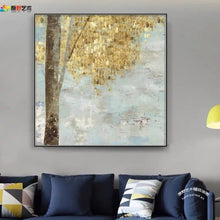 Load image into Gallery viewer, Money Tree  Wall Art Picture for Living Room Home Decor 100% Hand Painted Modern Abstract Oil Painting on Canvas Gift No Framed