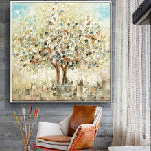 Load image into Gallery viewer, Money Tree  Wall Art Picture for Living Room Home Decor 100% Hand Painted Modern Abstract Oil Painting on Canvas Gift No Framed