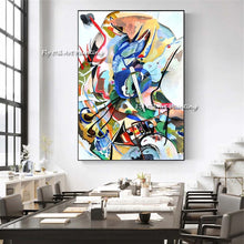 Load image into Gallery viewer, 100% Handmade Oil painting Wassily Kandinsky Abstract Canvas Art Paintings Famous Artwork Wall Pictures for for sitting room