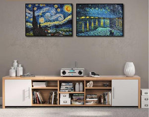 Handmade High Quality Abstract Knife painting Starry night Van Goghs Artist For Wall Decoration