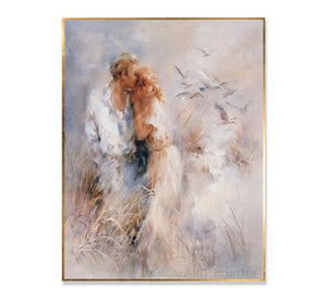 100% Pure Handmade Customization Portrait Oil Painting For Living Room Decor Special Lover High Quality Oil Painting On Canvas