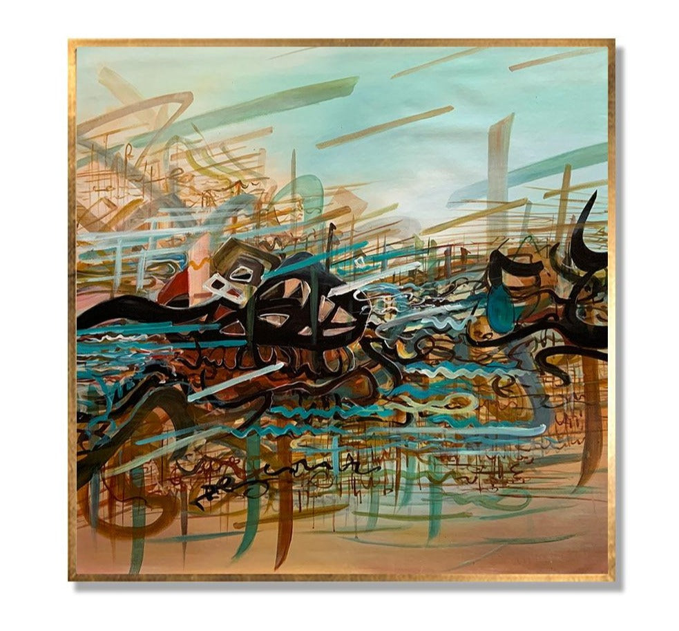 In Stock Big Size Modern Oil Painting 100% Handmade Abstract Oil Painting on Canvas for Living Room Decor