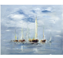 Load image into Gallery viewer, Hand-painted High Quality Abstract Decorative Boat Oil Painting On Canvas Modern Boat Canvas Painting Decoration