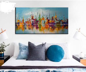 Large hanmade oil Painting on canvas Abstract Modern acrylic knife oil Painting Canvas wall Art for Living Room Office